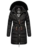 Navahoo Damen Winter Jacke Mantel Parka warm gefütterte Winterjacke B383 [B383-Paula-Schwarz-sF-Gr.S]