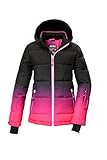 killtec Mädchen Skijacke/Ski-Steppjacke mit Kapuze und Schneefang KSW 330 GRLS SKI QLTD JCKT, pink, 128, 42469-000