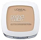 L'Oréal Paris Puder Make up, Mattierendes Kompaktpuder mit LSF 8, Inkl. Spiegel und Schwamm, Perfect Match Puder, Nr. 5.D/5.W Dore/Warm, 9 g (1er Pack)