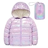 kids4ever Mädchen Winterjacke Warmer Wintermantel mit Kapuze Wasserdichte Steppjacke 8-9 Jahre