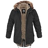 bw-online-shop Winterparka Fishtail mit Futter schwarz - L