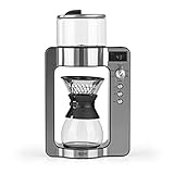 BEEM 3597 POUR OVER Filterkaffeemaschine mit Waage - Glas | BASIC SELECTION | Edelstahl | 0,75 l Glaskaraffe | Direktbrüh-Prinzip | Rotierender Brühkopf, Schwarz, Silber