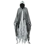 Halloween Geister Kostüm Erwachsene Gruselige Halloween Umhang Mit Kapuze Geist Cape Outfit Für Herren Damen