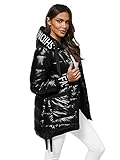 OZONEE Damen Winterjacke Jacke Winter Farbvarianten Übergangsjacke Warm Bomberjacke Steppjacke Wintermantel Daunenjacke Leichte Outdoor Puffer Jacket Übergangs JS/5M3188Z/392 SCHWARZ L