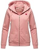 Navahoo Damen Hoodie Sweatjacke Kapuzen Jacke Sweater Pullover Cremetörtchen (M, Powder Rose)