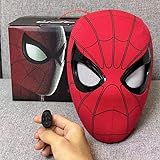 TRQZNLEP Spider-Helden-Maske, Fernbedienung, bewegliches mechanisches Auge, realistische Spider-Superhelden-Vollmaske, bewegliche Linse, Cosplay, tragbare Film-Requisiten, coolstes und bestes Geschenk